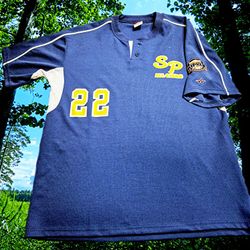 Men's XL SP All-Stars Jersey #22 Blue Baseball Shirt w/ Vintage Cal Ripken Patch
