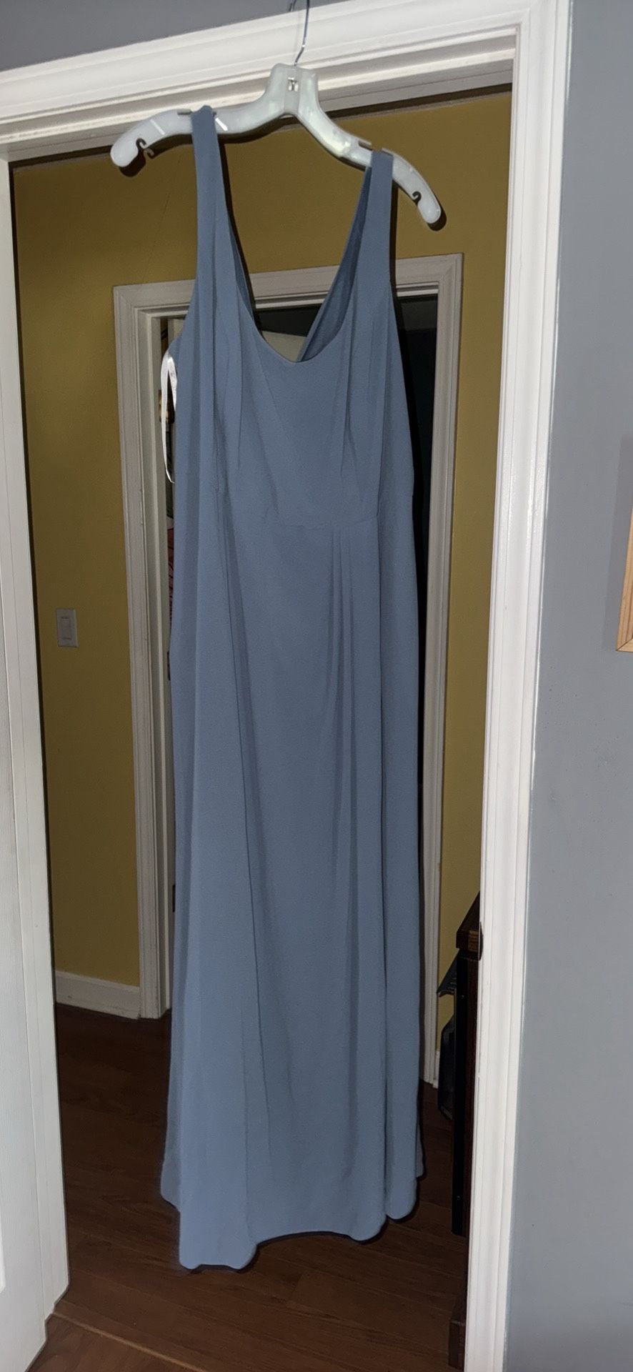 Metallic Steel Blue Dress