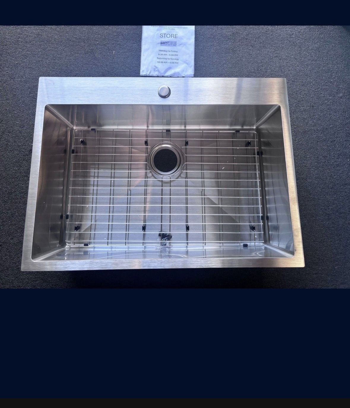 New 30 - inch Under-mount Single Bowl 16 Gauge Stainless Steel Kitchen Sink