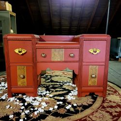 Vintage ART DECO Vanity and Large Mirror