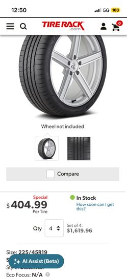 Good Year Eagle 1 225/45r19 Tire
