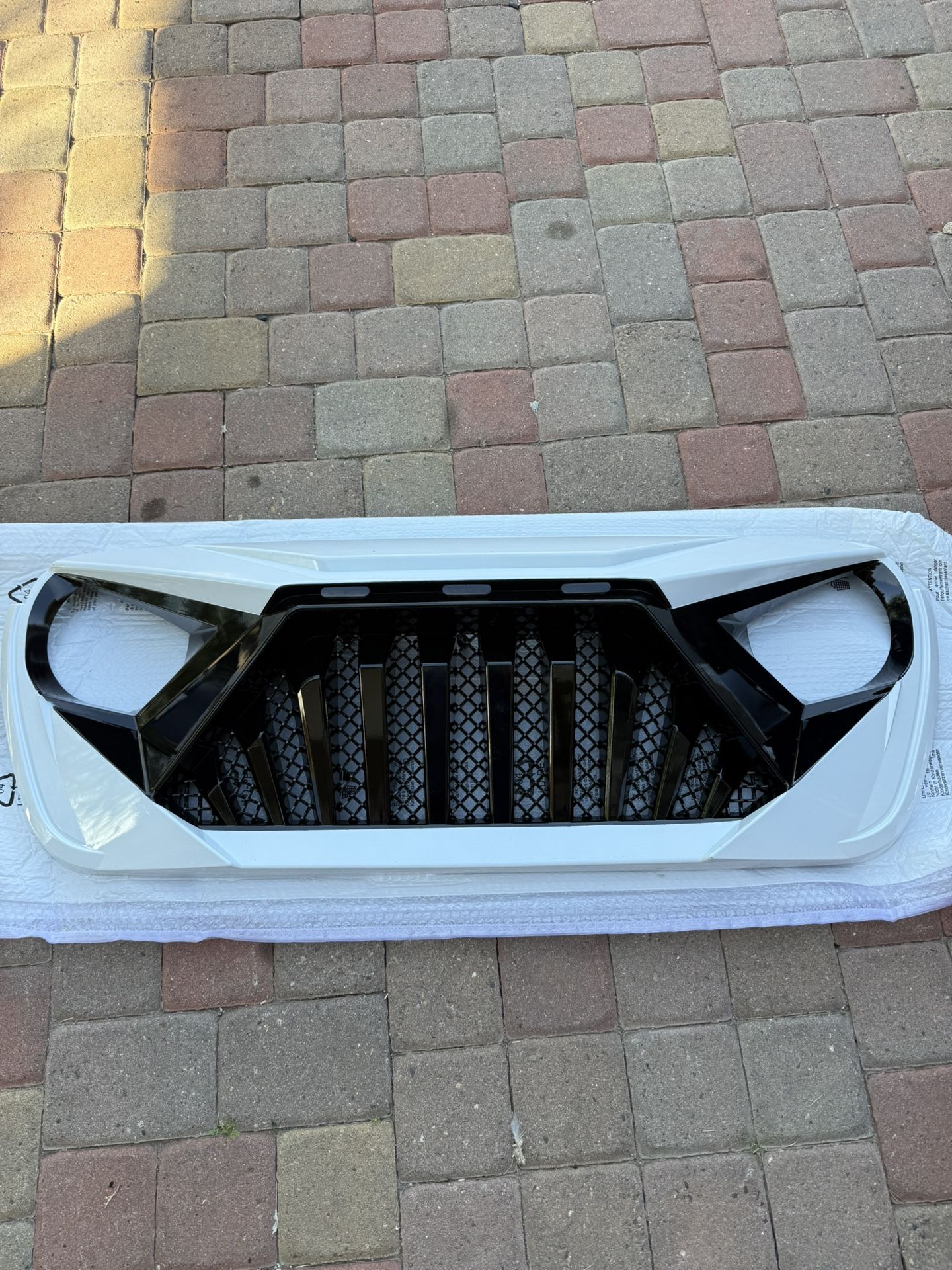 2018-2026 jeep wrangler angry grille mesh white painted BRAND NEW American modified