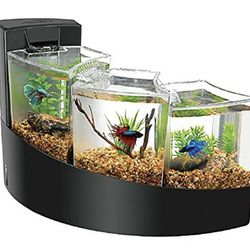 AQUEON BETA FALLS FISH AQUARIUMS BLACK, USED FOR ABOUT A WEEK GREAT CONDITION