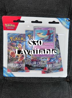 Pokemon Stellar Crown Latias 3 Pack Blister