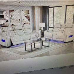 Power Reclining Sofa & Power Reclining Love Seat 