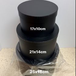 Set Of 3 Round Boxes (only Black)…$10
