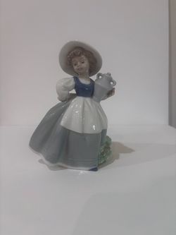 Nao Porcelain Girl Figurine with Pitcher