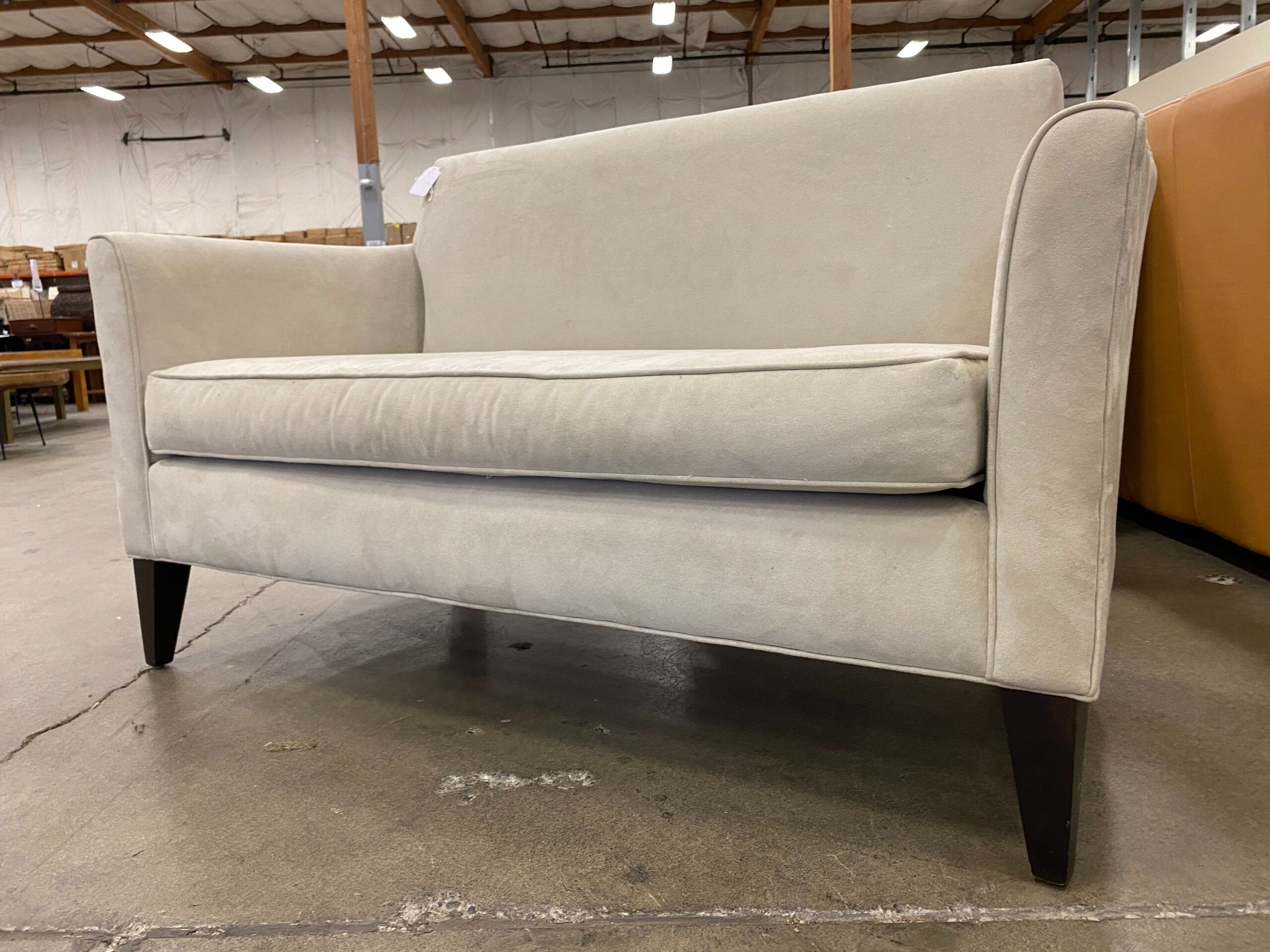 Cream Suede-y Petite Loveseat