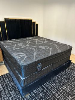 King Size Mattress Pillow Top 12"    new mattress in a plastic sealed.    We offer same day delivery