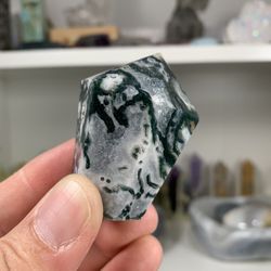 Moss Agate Cupcake Point Healing Crystal