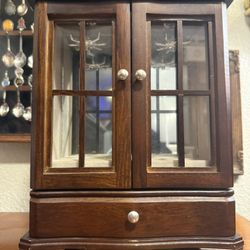 Vintage modern wood jewelry box