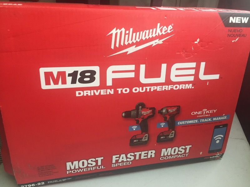 Milwaukee New M18 FUEL KIT ONE KEY ( BLUETOOTH ) Kit Nuevo De Dos Herramientas Con Bluetooth