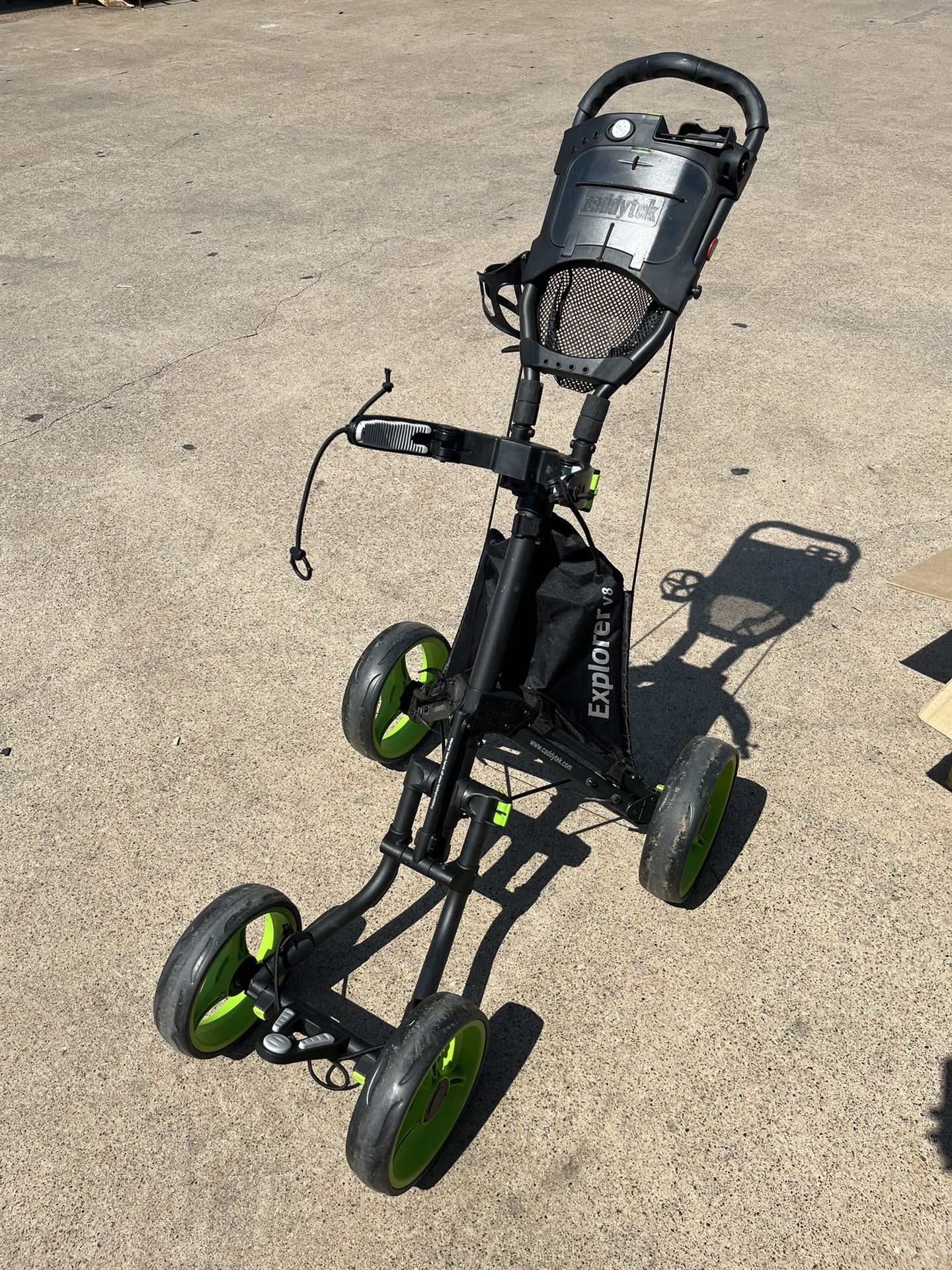Caddytek Explorer V8 - Superlite 4 Wheel Golf Push Cart Color: LIMA