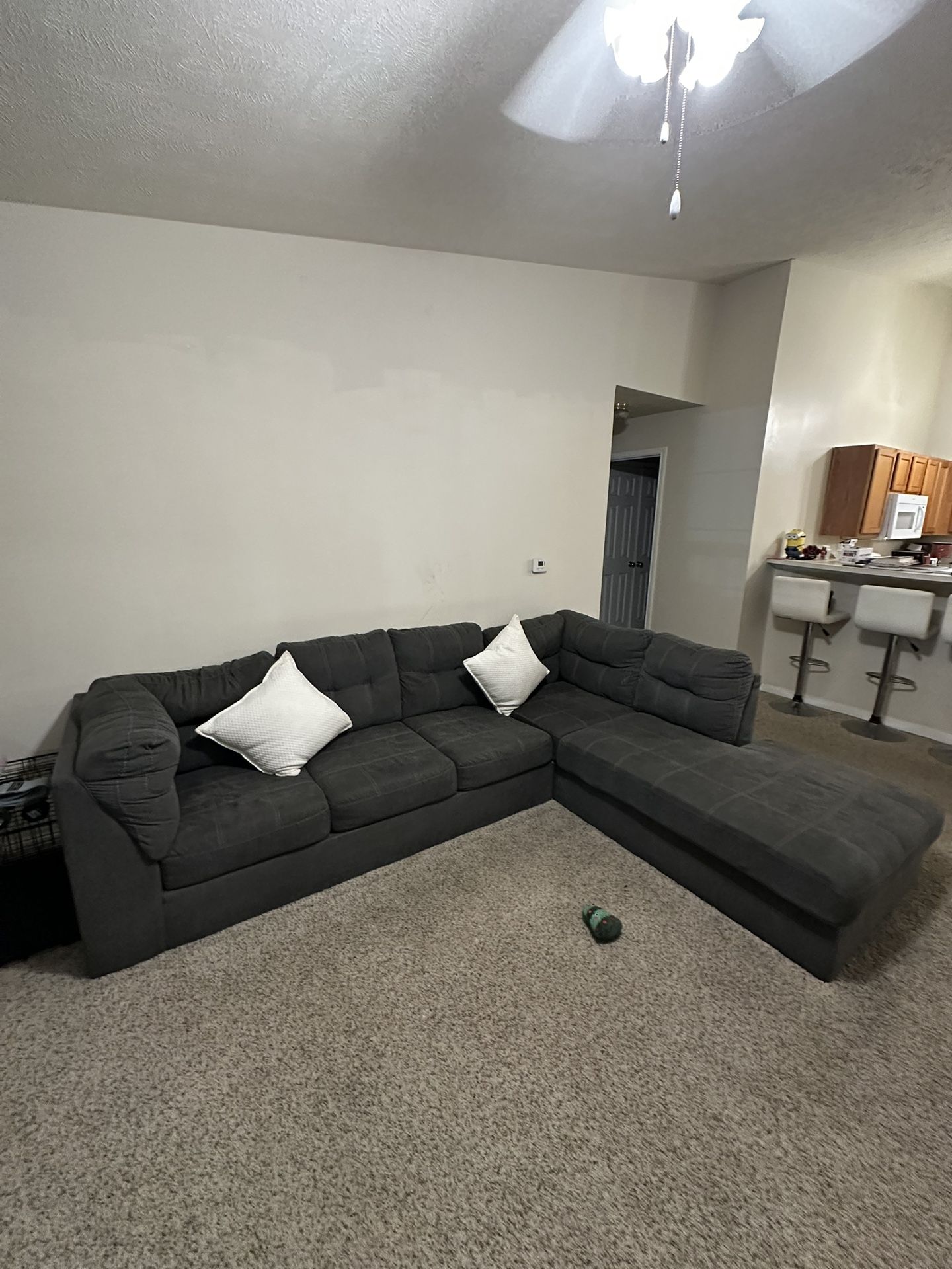 Grey Sectional Couch .