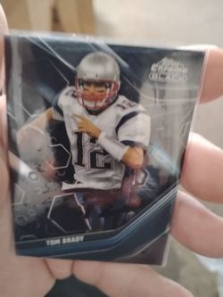 Signed Tom Brady Pats Football card
