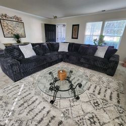 Dark GREY Jumbo Sectional . Picture Is Customer. You Get New 