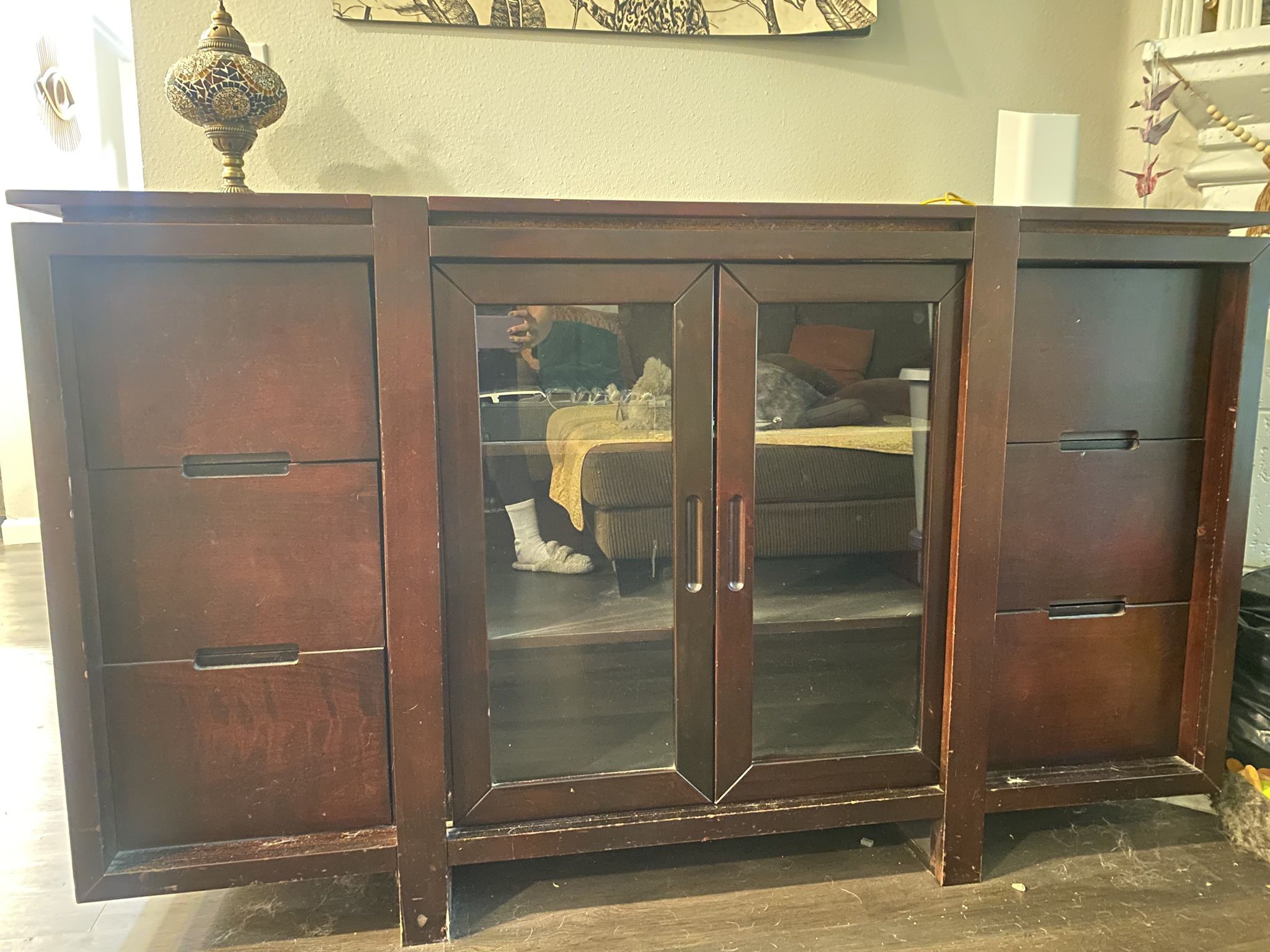 Dark Brown Credenza/TV Stand
