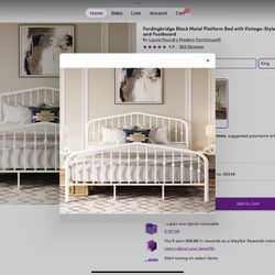 King Size Bed Frame & Mattress Base