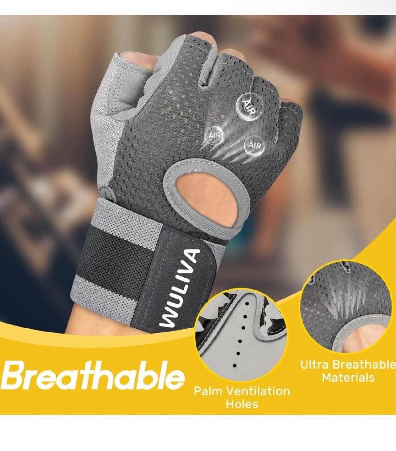 Brandnew Workout Gloves for Men and Women - Ideal for Light & Medium Gym Exercise(Large/XLarge)