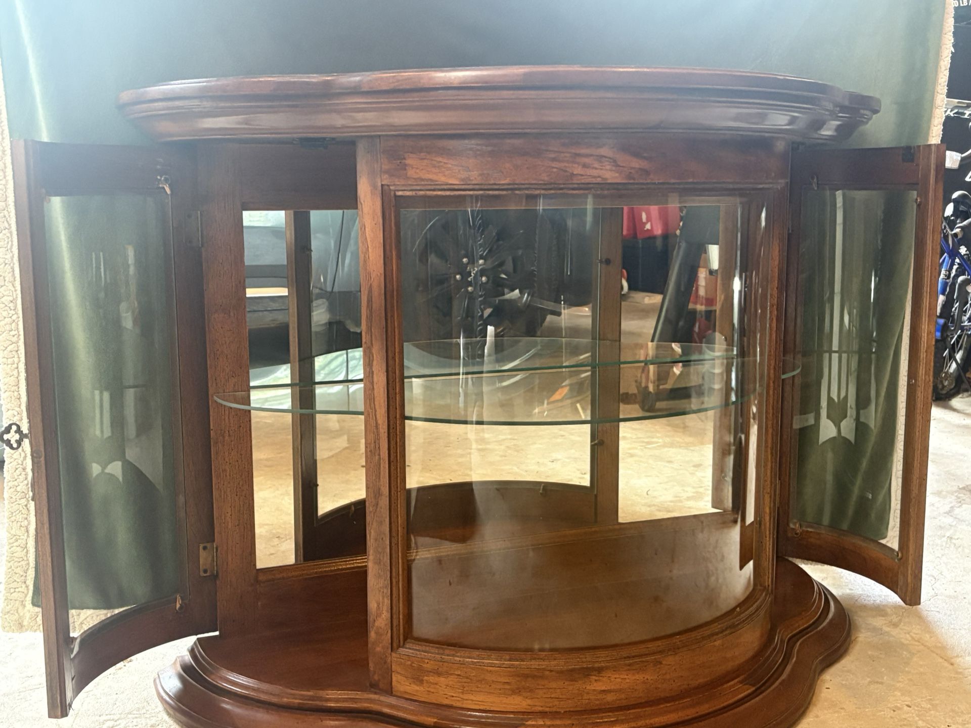 Solid Wood Curio Cabinet Stand