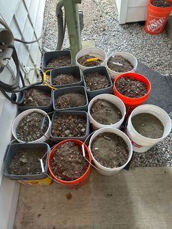 dirt and rocks mix in 5 gal buckets free