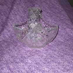 Vintage Crystal Basket