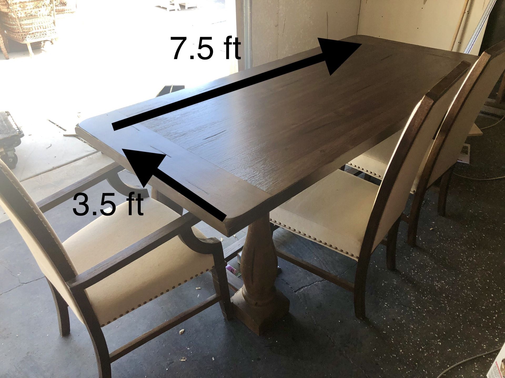 Large Dining room table and chairs set