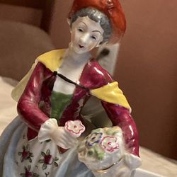 7” Tall Vintage Occupied Japan Porcelain Figurine 