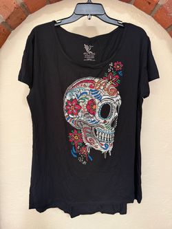 Ay Güey Frida Kahlo Sugar Skull Floral Shirt Women’s 4XL 4XG Mexico NWT
