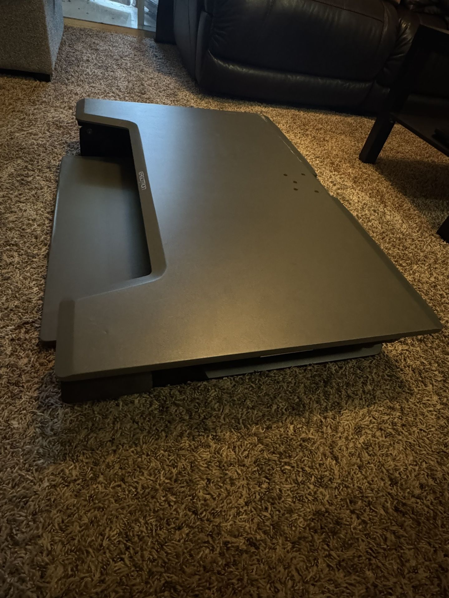 Gray Height Adjustable Standing Desk