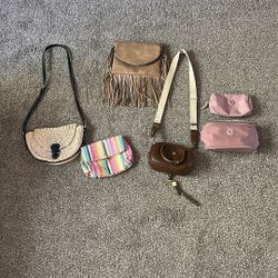 Bundle Of 4 Purses And 2 Makeup Bags 