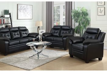 black 3 piece Coach living room set