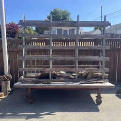 Glass Rack with Wheels 