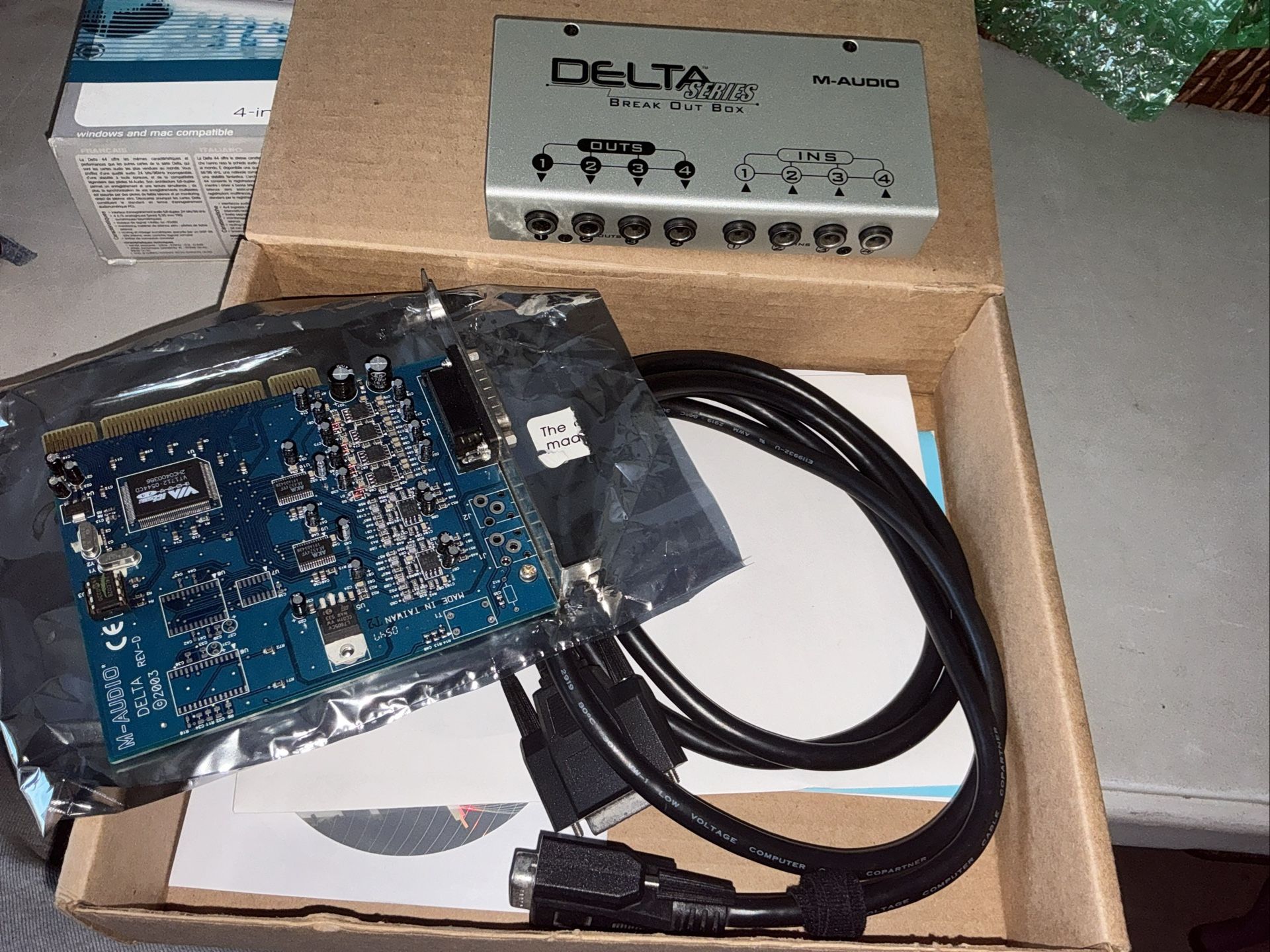M-audio Delta 44 Professional Audio Card & Breakout 4-in /4-out