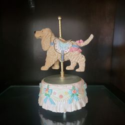 collectible carousel dog music box