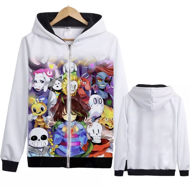 New Zip- Up Hoodie Featuring All UnderTale Characters! Really Cool Jacket, Size Men’s XL