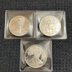 3,  One Ounce Silver Rounds*
