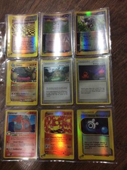 Pokemon Holographic cards- 9 cards