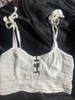 Wild Fable, White, Medium, Cropped Tank Top