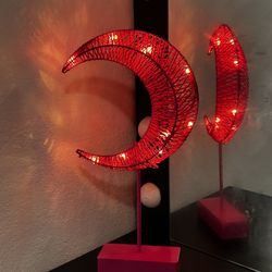 light up moon lamp pink 