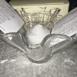 Lenox organics candle holder Ruffle votive with candle