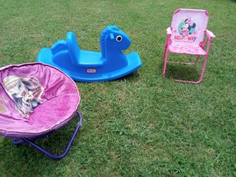 Little Tikets Rocking Horse And Toddle Chairs