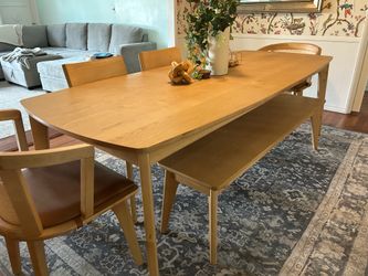 Dining Table with Chairs and Bench