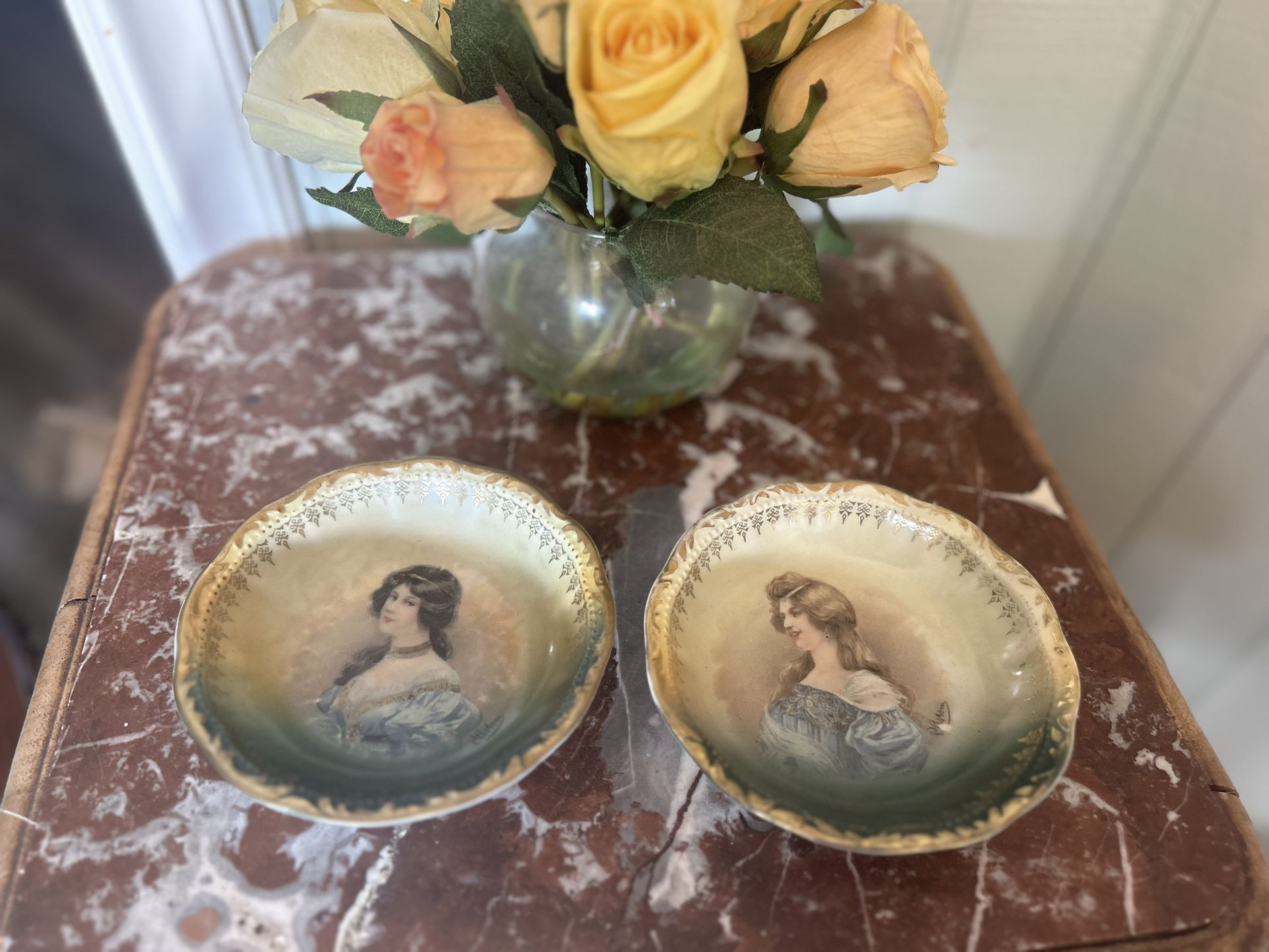 Small Antique Berry Bowls,