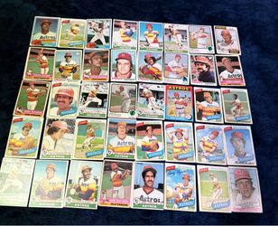40 Vintage Houston Astros Baseball Cards Lot Topps 1(contact info removed) J.R. Richard