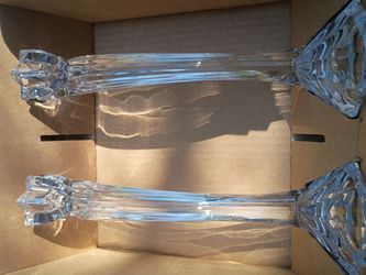 Vintage crystal candle holders