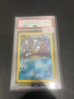 2000 Pokemon Team Rocket Dark Gyarados Holo 1st Edition #8 PSA 8