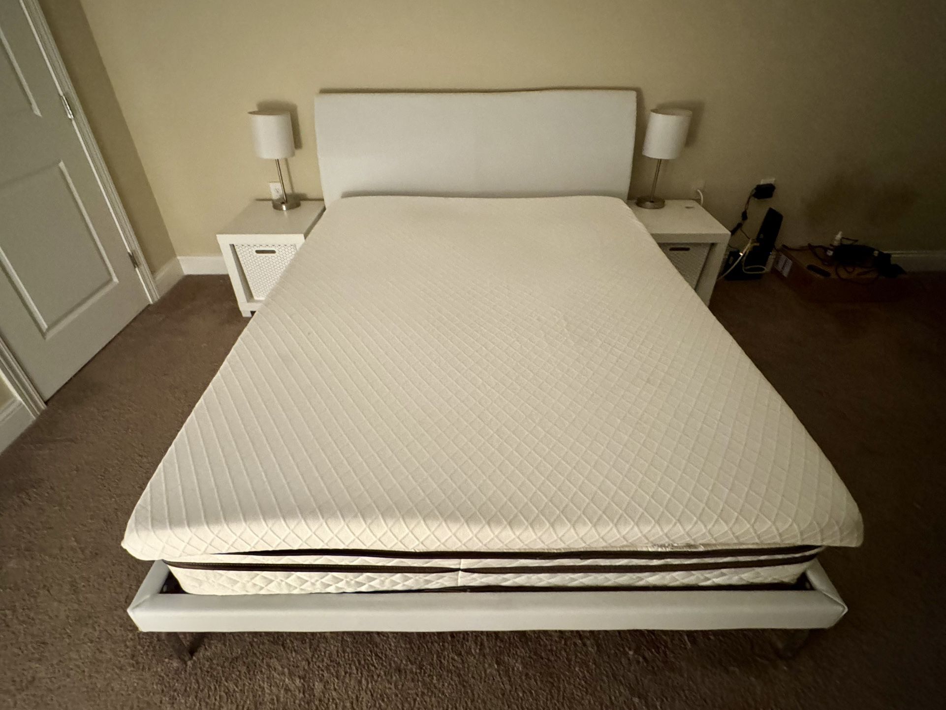 Queen Leather Bed Frame With Headboard