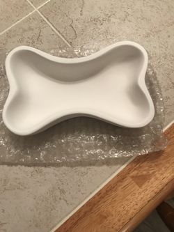 Set of 6 ready to paint bone dog bowls