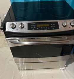 Silver and black stove
